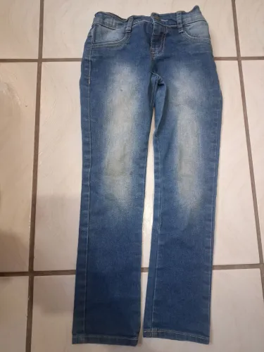 Calça Jeans Infantil Feminina Figurinha Girls - Tamanho 6 (Com Elástico Regulável)