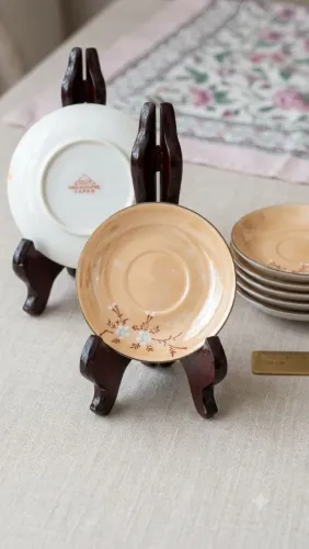 Conjunto 5 Mini Pratos Porcelana Japonesa Antiga - Anos 40/50
