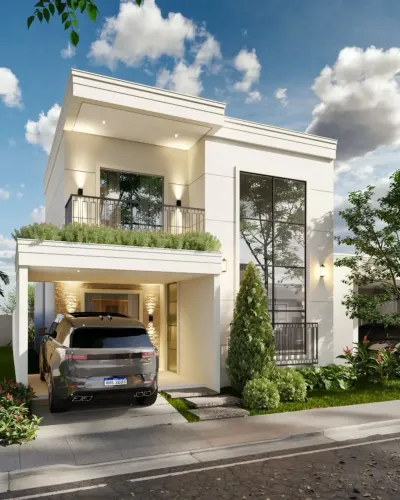 QUARTZO - Casa duplex estilo clássico, 3 suítes, Área gourmet e Piscina.