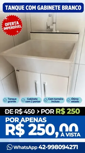 Tanque com gabinete