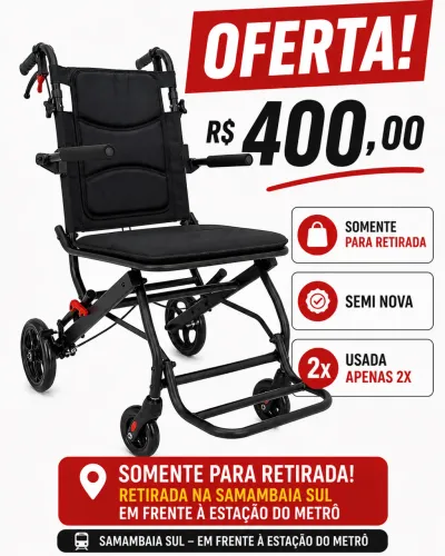 Cadeira de rodas de transporte - dobrável