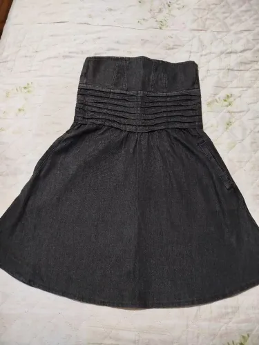 Vestido Jeans preto Tam 38
