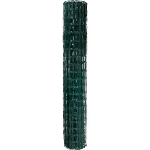 Tela alambrado, verde, malha 10 cm x 5 cm, fio 2,5 mm, com 2,0 m x 25 m (altura x comprime