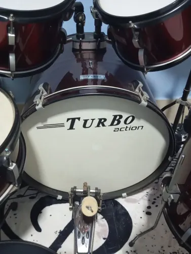 Bateria Acústica Turbo Action Vinho