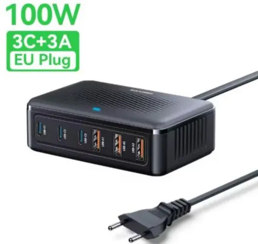 Novo - Estação de Carregamento Rocoren 100W 6 Portas Super Rápido Android iPhone Notebook