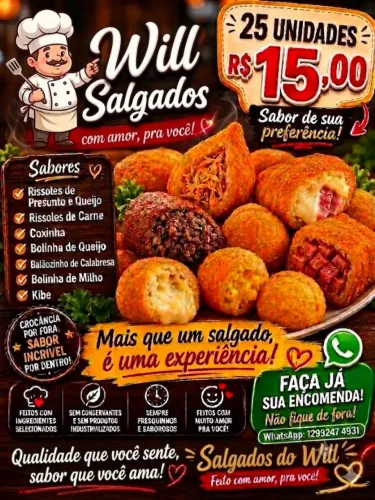 Salgados para Festas ou eventos