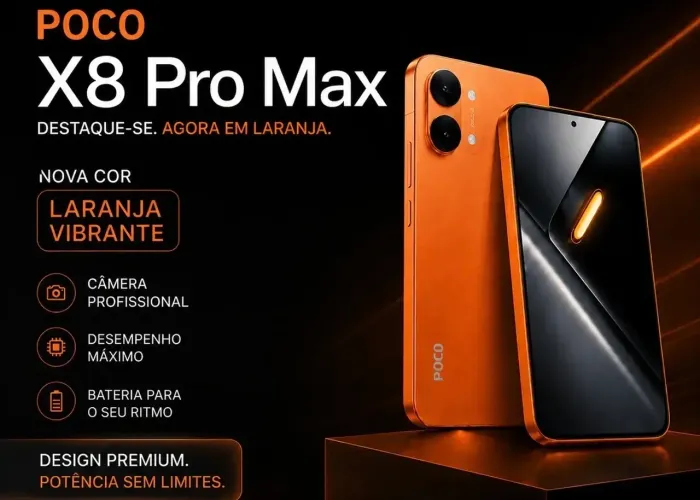 Novo Poco x8 Pro Max Laranja 512+12 alaranjado Entregamos Grátis 
