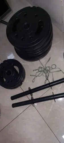 Kit musculação (24kg no total)