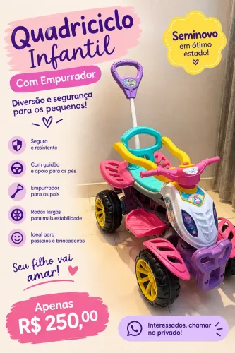 Vende-se quadriciclo infantil 