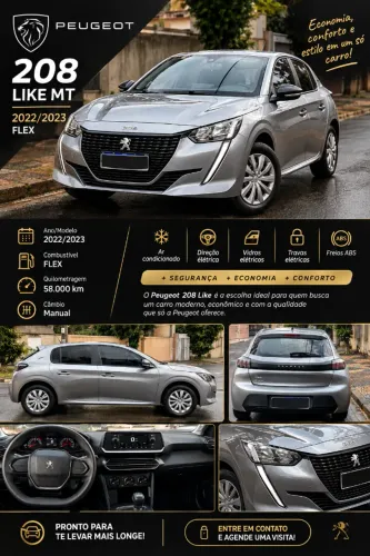 Peugeot 208 Like 1.0 Flex 6V 5P Mec. 2023