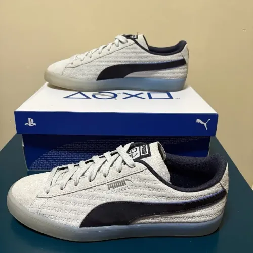 tênis puma suede playstation glacial grey. tamanho 44 (us 12).