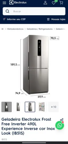 Geladeira electrolux nova..