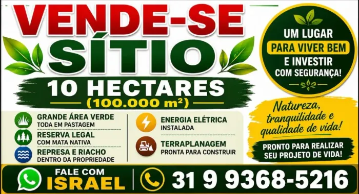 Fazendinha 10 hectares em Itaguara