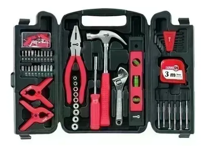 Jogo De Ferramentas 131 Peças Aço Carbono Nove54