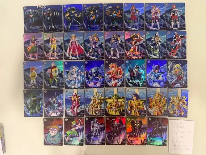 Cartas Kayou Cavaleiros do Zodíaco Série SS-R-001 a 069 (faltam 031, 032 e 35)