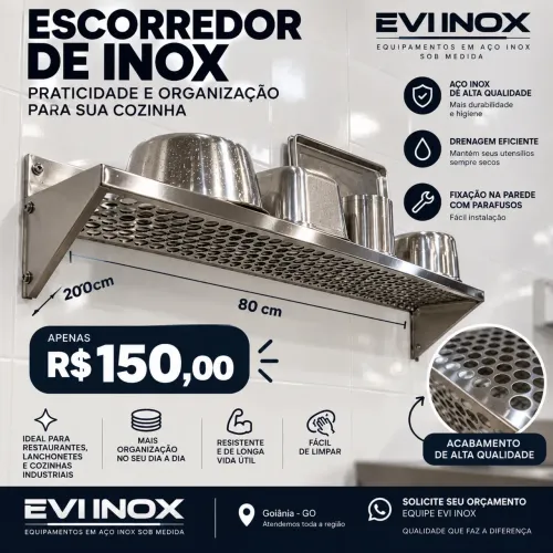 Escorredor de inox