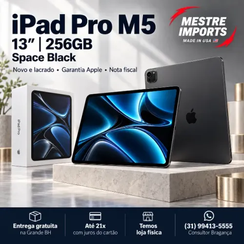 Apple iPad Pro 13 M5 256GB com Nota Fiscal e Garantia