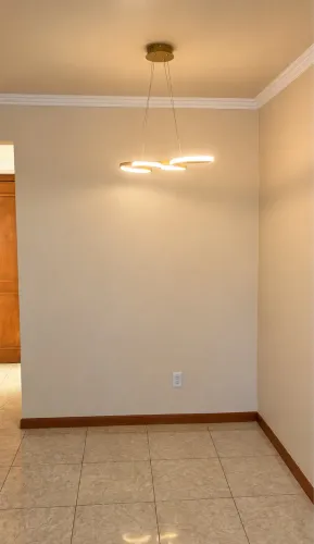 Lustre Pendente Dourado Led 3 cores 48w
