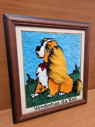 Quadro Vintage Decoração infantil bordado