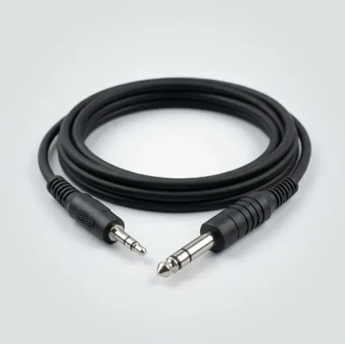 Cabo de Audio P2 x P10 Estereo 1.8m IT-Blue LE-5513 Conexao de Som Profissional Sem Ruido