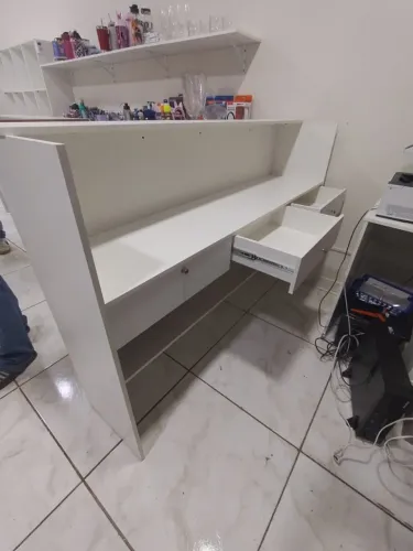 BALCÃO CAIXA/ATENDIMENTO MDF NOVO 
