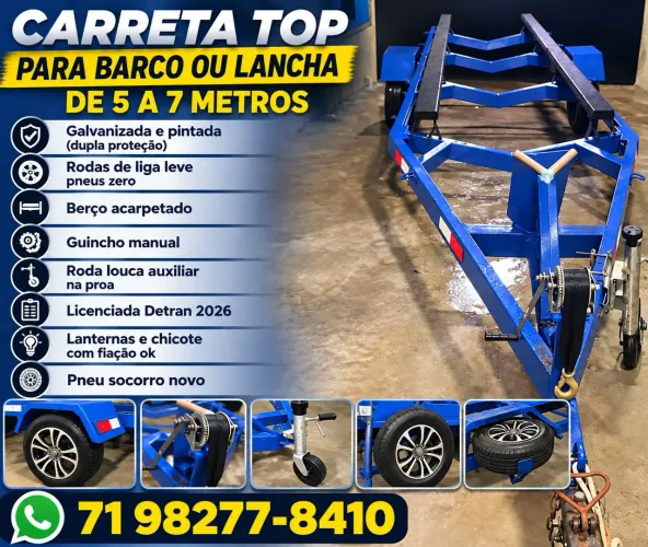 Carreta para barco ou lancha