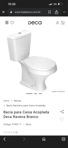 Bacia sanitária + caixa acoplada 