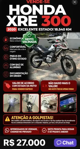 Xre 300 2020 Muito nova .