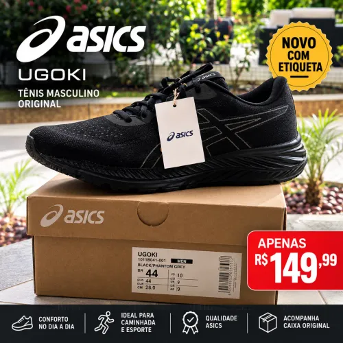 TÊNIS ASICS UGOKI PRETO Nº 44 | ÚNICO PAR