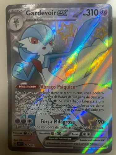 Carta Pokémon Gardevoir ex 217/091 - Destinos de Paldea (Impecável / NM)