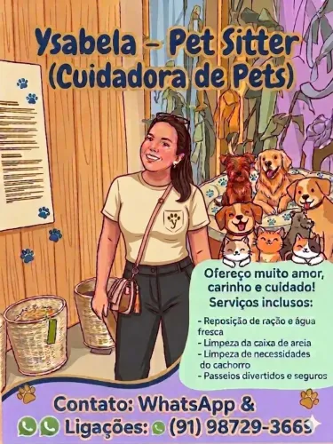 Pet sitter ( cuidadora de animais ) novo número de WhatsApp e ligações: * 