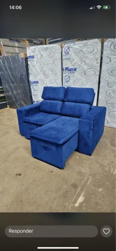 Retrátil reclinável azul 1.400