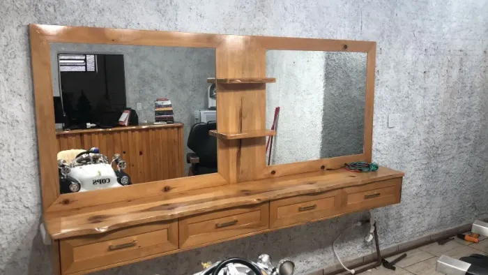 balcão de barbearia