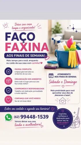 Faxina aos finais de semana 