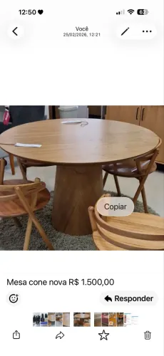 Mesa cone 1,20m diâmetro