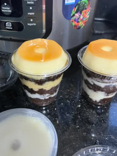 Bolo de Pote, Bolo c/ pudim 180ml
