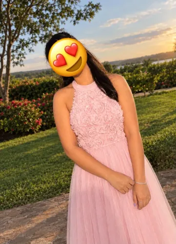 Vestido rosa de florista, casamento e festa- Tam 16 anos