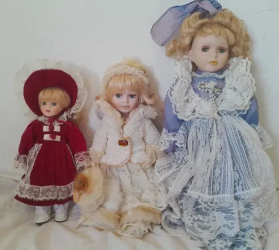 Bonecas de porcelana legítimas francesas