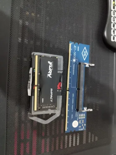 Memória RAM ddr4 notebook 4gb mais adaptador sodiim