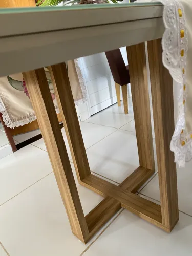Mesa de Mdf Com Vidro 