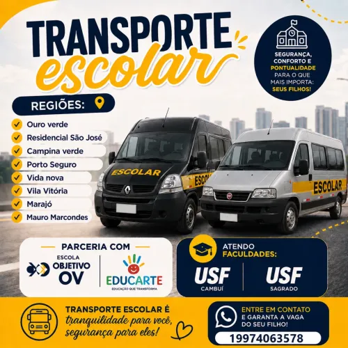 Transporte escolar e universitário