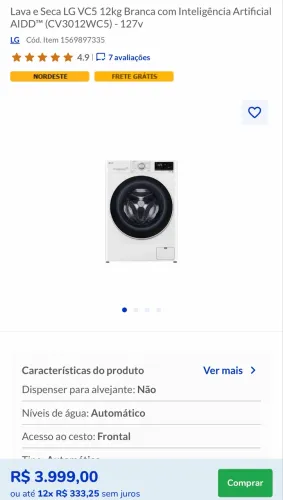 Máquina de lavar // Lava e Seca 