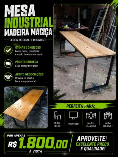 MESA INDUSTRIAL 2 METROS 
