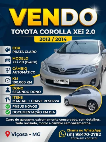 Toyota Corolla XEI 2.0 Flex 16V Aut. 2014
