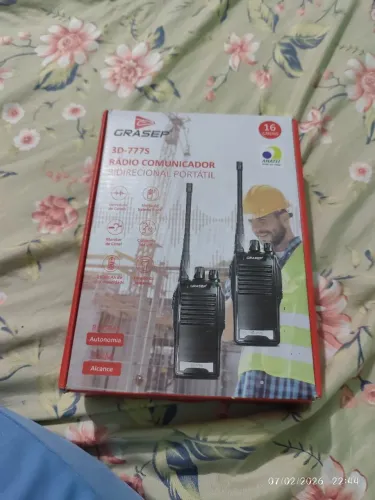 Walkie-talkie rádio comunicador portátil bidirecional de 377 gracep