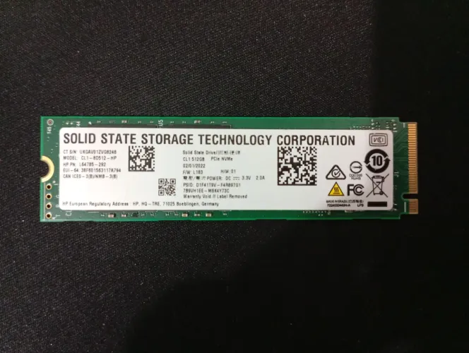 SSD NvMe HP 512GB