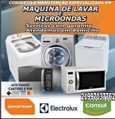 Conserto de microondas e máquina de lavar