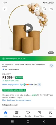 Cilindros para festa