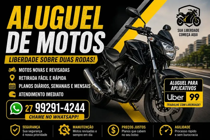 Moto para aluguel 