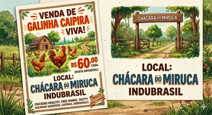 Frango Semi caipira 